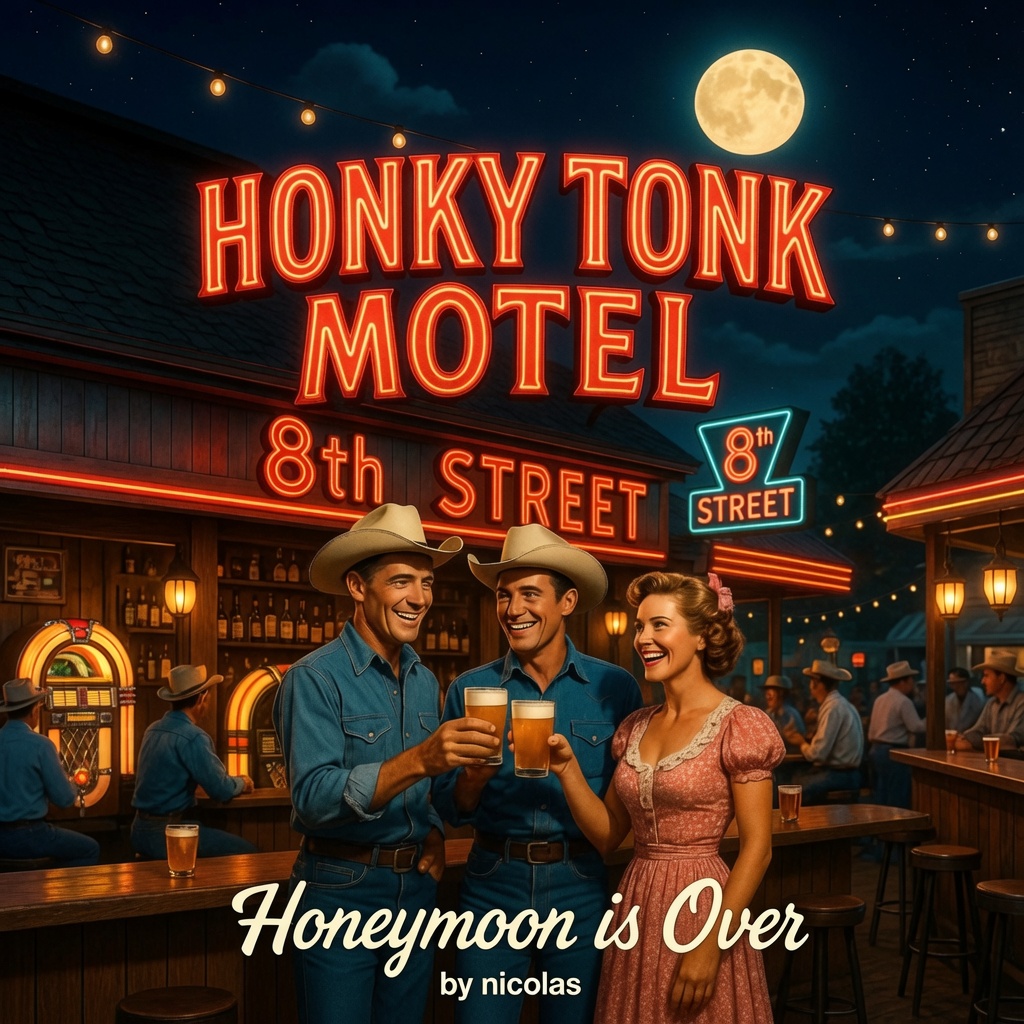 HONKY TONK MOTEL Honeymoon is Over background